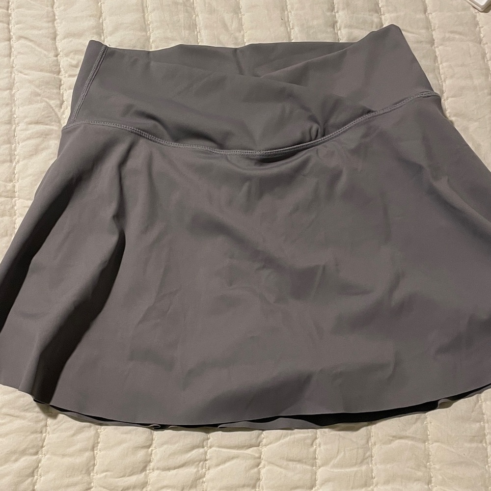 Women's Gray Active Skort - Stretch Performance Shorts